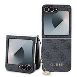 Guess 4G Charm Zadní Kryt pro Samsung Galaxy Z Flip 6 Grey