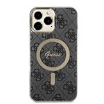 Guess 4G IML MagSafe Zadní Kryt pro iPhone 13 Pro Max Black
