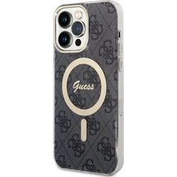 Guess 4G IML MagSafe Zadní Kryt pro iPhone 14 Pro Max Black