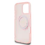 Guess IML Flowers Ring MagSafe zadný kryt pre iPhone 16 Pro Pink