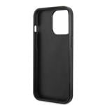 Guess PC/TPU Glitter Flakes Metal Logo Back Cover pre iPhone 14 Pro Black
