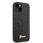 Guess PC/TPU Glitter Flakes Metal Logo Zadný kryt pre iPhone 14 Black