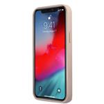 Guess PU 4G Kovový zadný kryt s logom pre iPhone 12 Pro Max Pink
