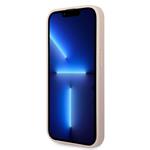 Guess PU 4G Kovový zadný kryt s logom pre iPhone 14 Pro Max Pink