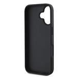Guess PU 4G Kovový zadný kryt s logom pre iPhone 16 Grey