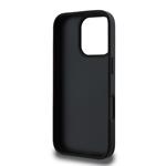 Guess PU 4G Kovový zadný kryt s logom pre iPhone 16 Pro Grey