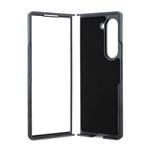 Guess PU 4G Kovový zadný kryt s logom pre Samsung Galaxy Z Fold 6 Brown