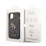 Guess PU 4G Metal Logo Zadní Kryt pro iPhone 14 Plus Grey