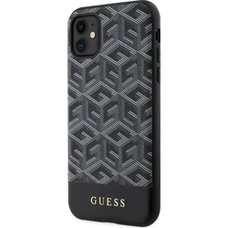 Guess PU G Cube MagSafe Zadní Kryt pro iPhone 11 Black
