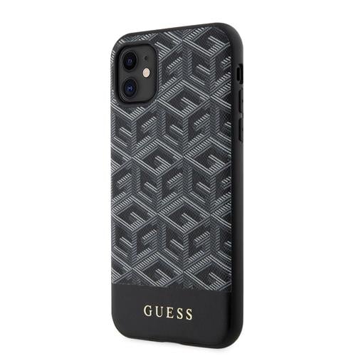 Guess PU G Cube MagSafe zadný kryt pre iPhone 11 Black