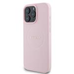 Guess PU Grained Classic Logo MagSafe Zadní Kryt pro iPhone 16 Pro Max Pink