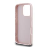Guess PU kožený prešívaný zadný kryt pre iPhone 16 Pro Max Pink
