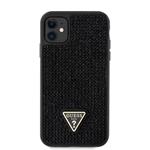 Guess Rhinestones Triangle Metal Logo Cover pre iPhone 11 Black