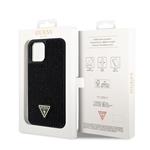 Guess Rhinestones Triangle Metal Logo Cover pre iPhone 12/12 Pro Black