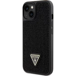 Guess Rhinestones Triangle Metal Logo Kryt pro iPhone 14 Black