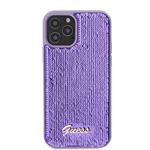 Guess Sequin Script Logo Zadní Kryt pro iPhone 12/12 Pro Purple