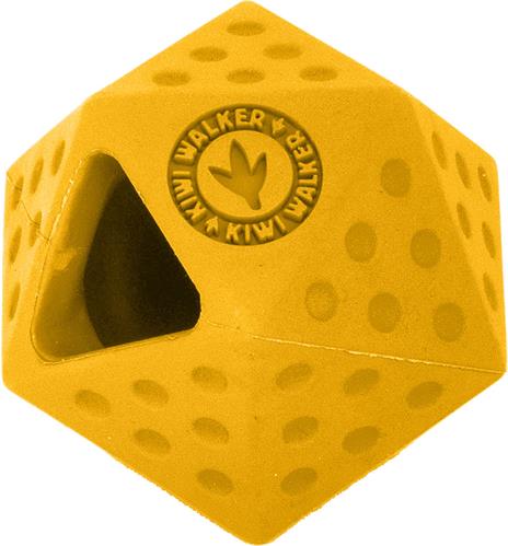 Gumová hračka Kiwi Walker ICOSABALL s otvorom na pamlsky, Mini 6,5 cm, oranžová