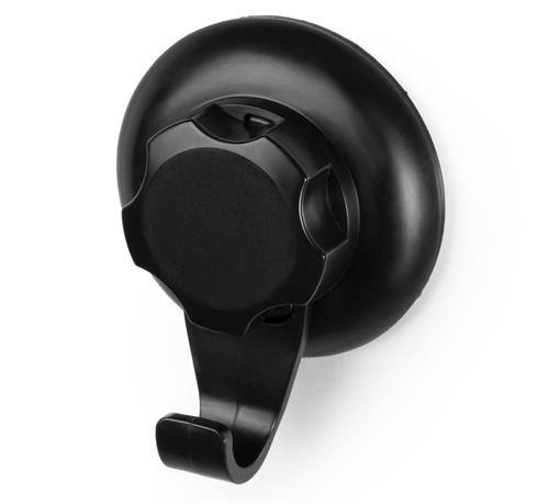 Háčik do kúpeľne Bestlock Black s prísavkami - bez vŕtania, nosnosť do 6 kg
