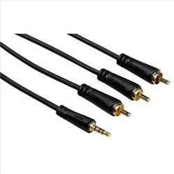 Hama AV kabel jack 4pól. - 3 cinch, pozlacený, 1,5 m (122161)
