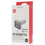 Hama Bluetooth FM transmitter pre autorádio, 2x USB, mSD