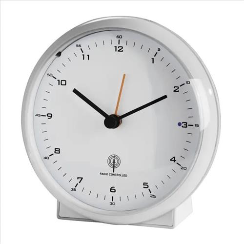 Hama Elegance Pro, rádiovo riadený budík, tichý chod, biely