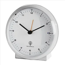Hama Elegance Pro, rádiovo riadený budík, tichý chod, biely