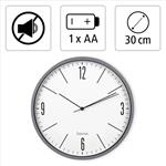 Hama Elegante, nástěnné hodiny, průměr 30 cm, tichý chod, šedé