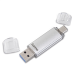 Hama Flash Pen Laeta, USB-C/USB-A 3.1, 32 GB, 40 MB/s, strieborná