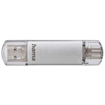 Hama Flash Pen Laeta, USB-C/USB-A 3.1, 64 GB, 40 MB/s, strieborná