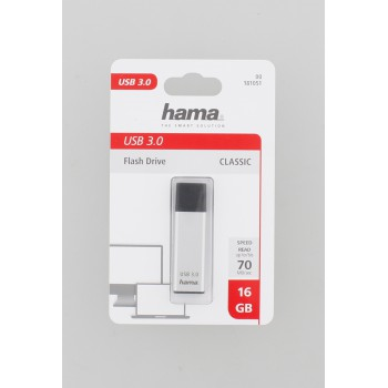 Hama FlashPen Classic, USB 3.0, 16 GB, 40 MB/s, stříbrný