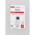 Hama FlashPen Classic, USB 3.0, 32 GB, 40 MB/s, strieborná
