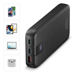 Hama PD 10 powerbank, 10000 mAh, 3 výstupy: 2x USB-C, 1x USB-A, LED displej, PD, Qualcomm
