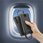 Hama PD 10 powerbank, 10000 mAh, 3 výstupy: 2x USB-C, 1x USB-A, LED displej, PD, Qualcomm