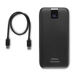 Hama PD 10 powerbank, 10000 mAh, 3 výstupy: 2x USB-C, 1x USB-A, LED displej, PD, Qualcomm