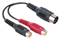 HAMA redukce 5pin. DIN vidlice - 2 cinch zásuvky (43336) - Kabely + redukce