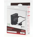 Hama rychlá stolní USB nabíječka, 2x USB-C PD/QC, 2x USB-A, 60 W
