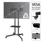 Hama TV stojan Trolley, pojízdný, 600x400