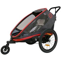 Hamax Outback ONE - grey/red - polohovací vozík za kolo H400034 - Příslušenství na kolo - Vozíky za kolo