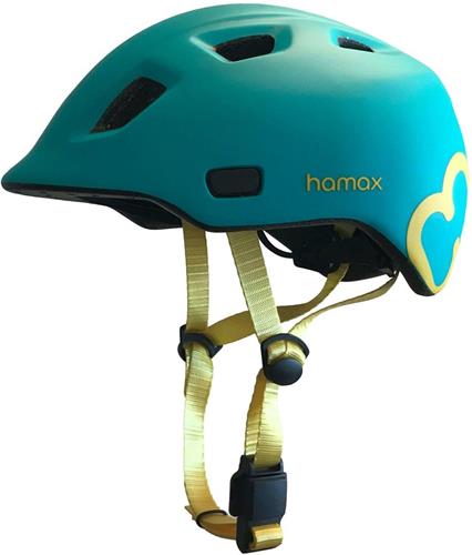 Hamax Thundercap 47-52cm, tyrkysová/žluté pásky