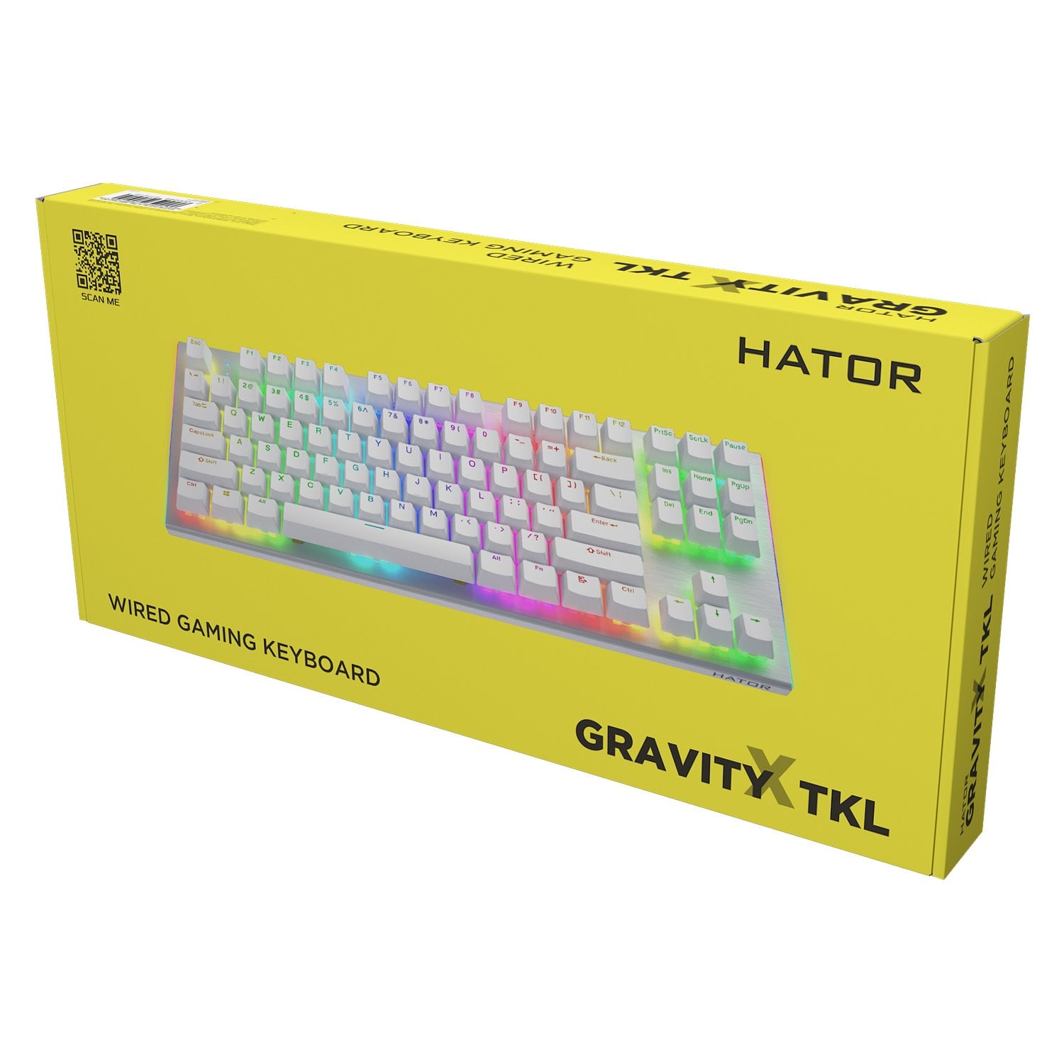 Hator Gravity X TKL drôtová klávesnica biela
