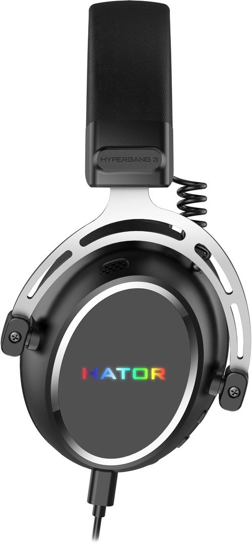 Hator HYPERGANG 3 USB káblové slúchadlá čierne