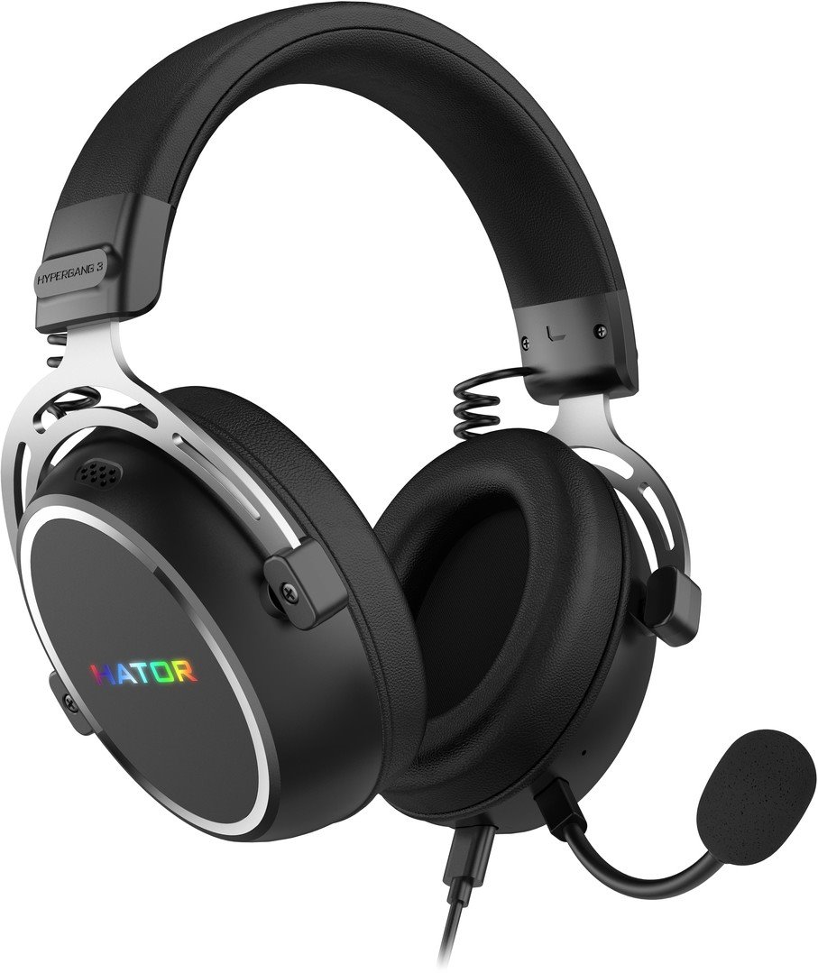 Hator HYPERGANG 3 USB káblové slúchadlá čierne