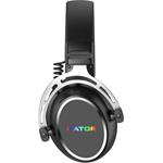 Hator HYPERGANG 3 USB slúchadlá s káblom, čierne