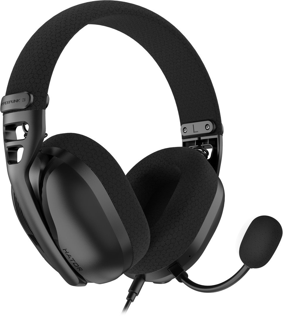 Hator HYPERPUNK 3 USB káblové slúchadlá čierne
