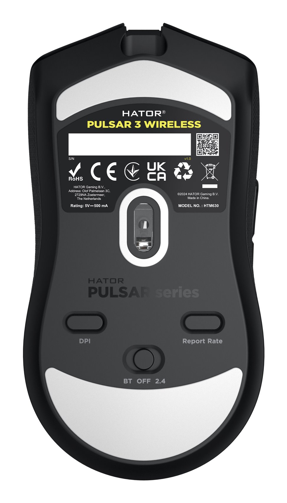 Hator Pulsar 3 bezdrátová myš černá