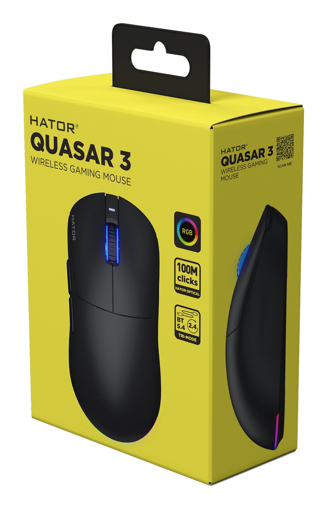 Hator Quasar 3 bezdrátová černá