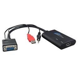 HDMI elektronický konvertor na rozhraní VGA + audio