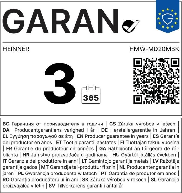 Heinner HMW-MD20MBK