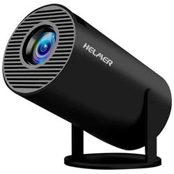 HELMER chytrý přenosný projektor SP 500 HD mini/ HD (1280 x 720px/ HDMI/ USB/ Bluetooth/ Wi-Fi/ Repro/ Android 11/ černý
