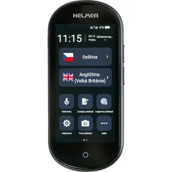 HELMER OTR 212 inteligentní hlasový překladač z/do češtiny, angličtiny, ukrajinštiny a více než 100 dalších jazyků/ 4G